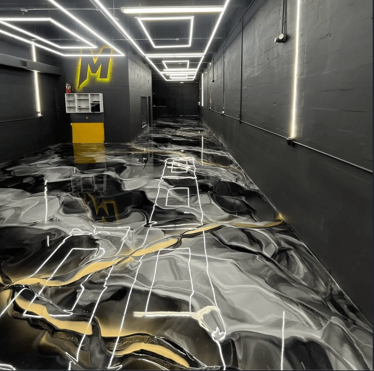 Dashboard de diseño de pisos epóxicos